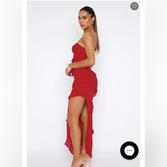 White Fox Sweet Desire Maxi Dress Red in Size Medium BNWT - Picture 2 of 3